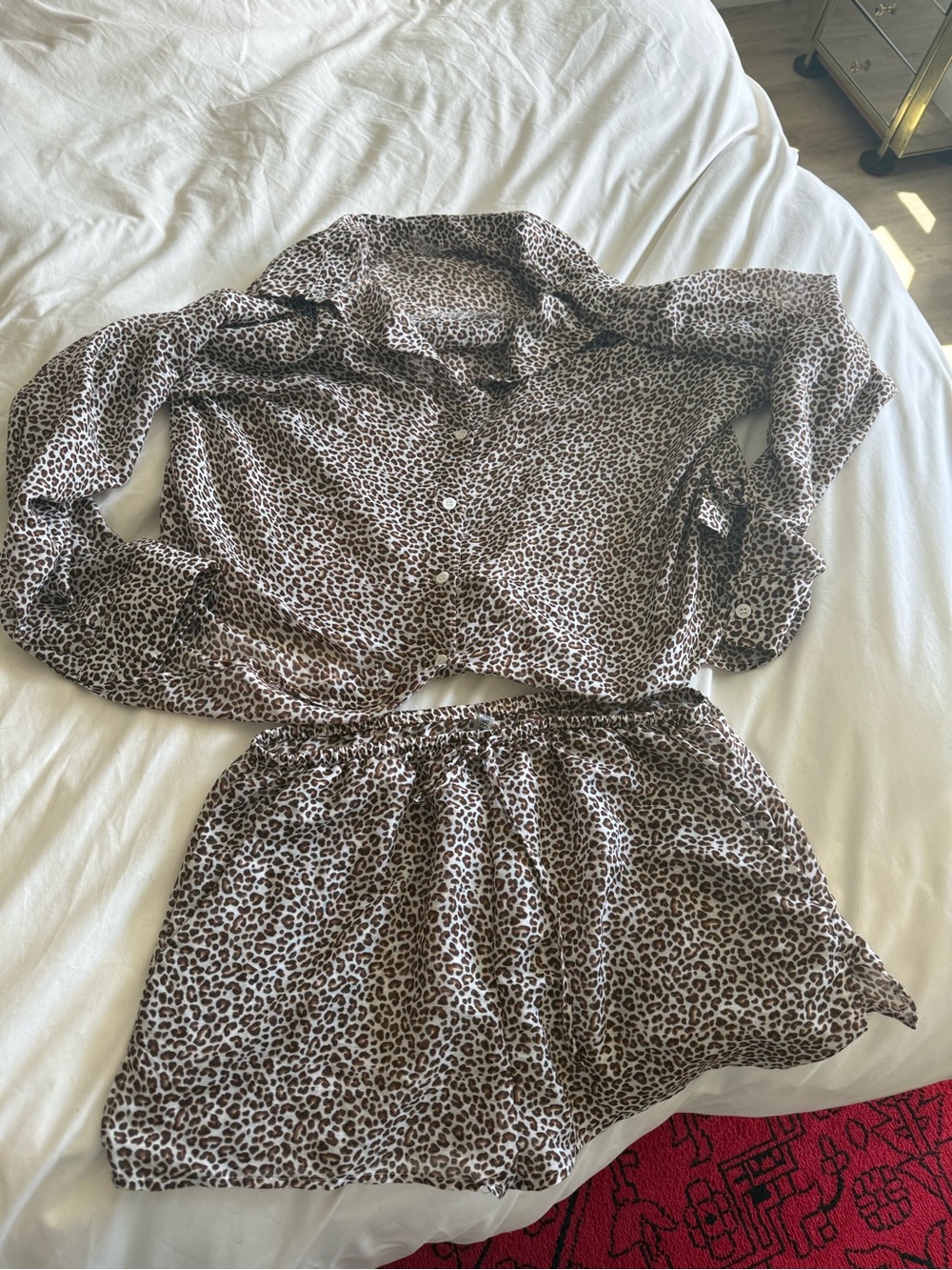 Leopard Print Two-Piece l Set - Brown/Black